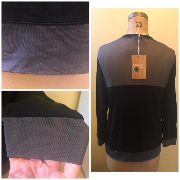 Triple Five Soul Knit & Mesh Top - Picture 2 of 4